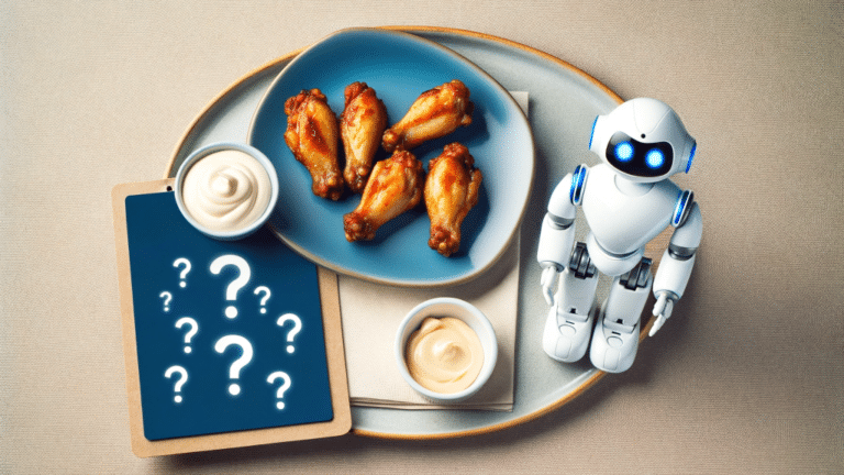 ai robot taking an order of wings