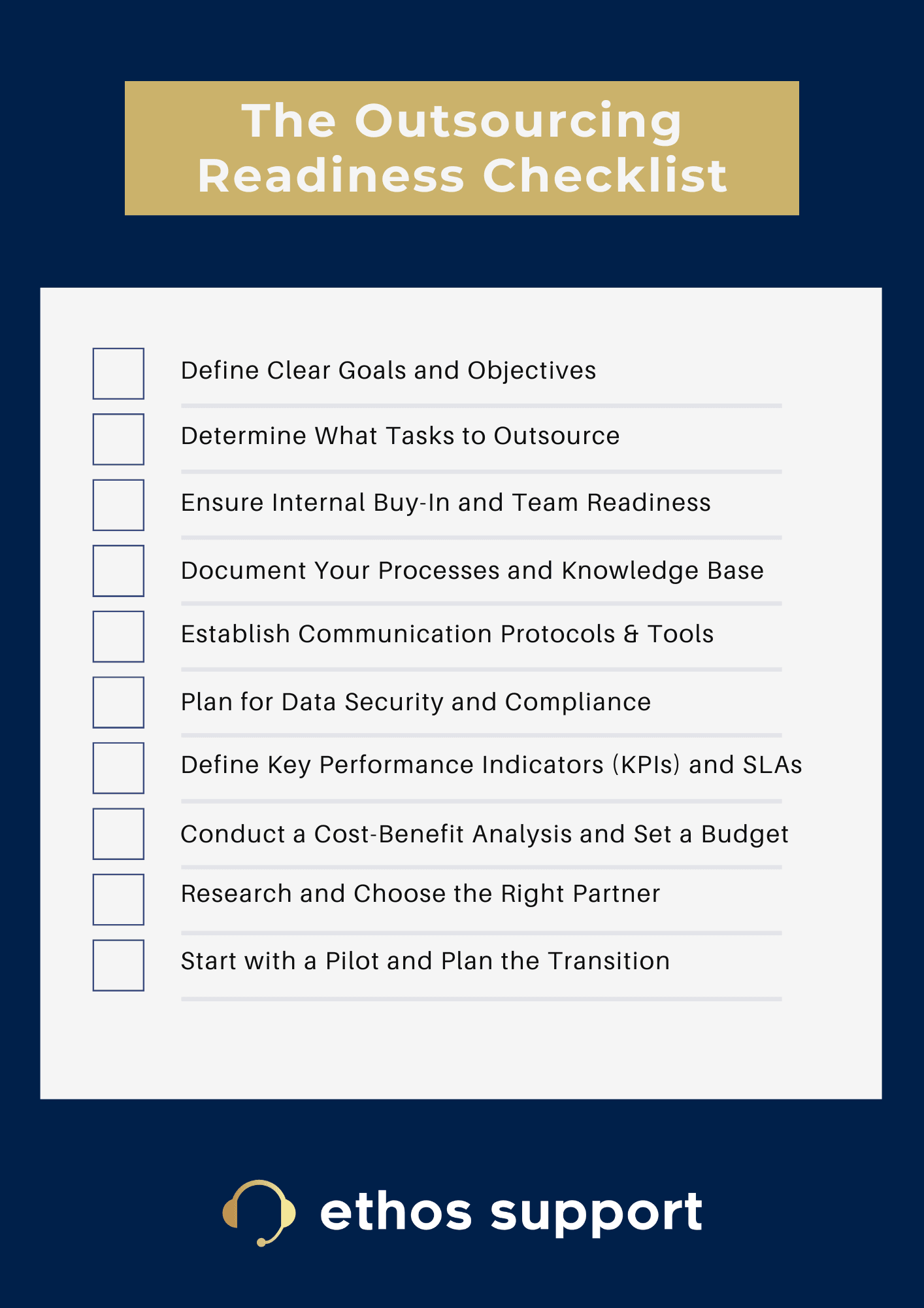 Outsourcing Checklist Infographic 