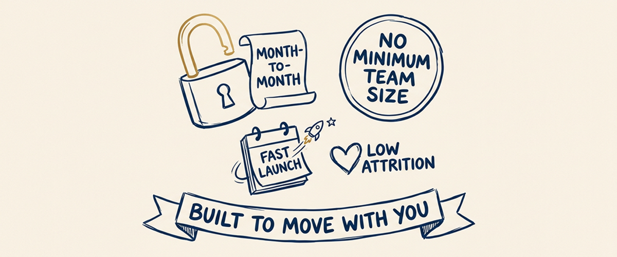 ethos support features flexibility no minimums fast launch low attrition